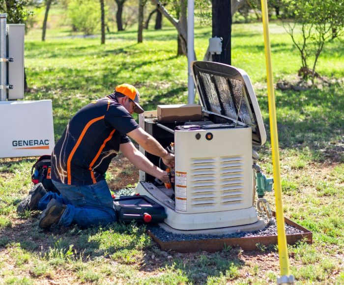 Annual standby generator inspection in Horseshoe Bay Texas
